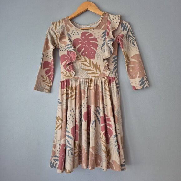 Dot Dot Smile Lot 3 Long Sleeve Ruffle Dresses Butterflies Unicorns Girls 8 -10 - Picture 6 of 14